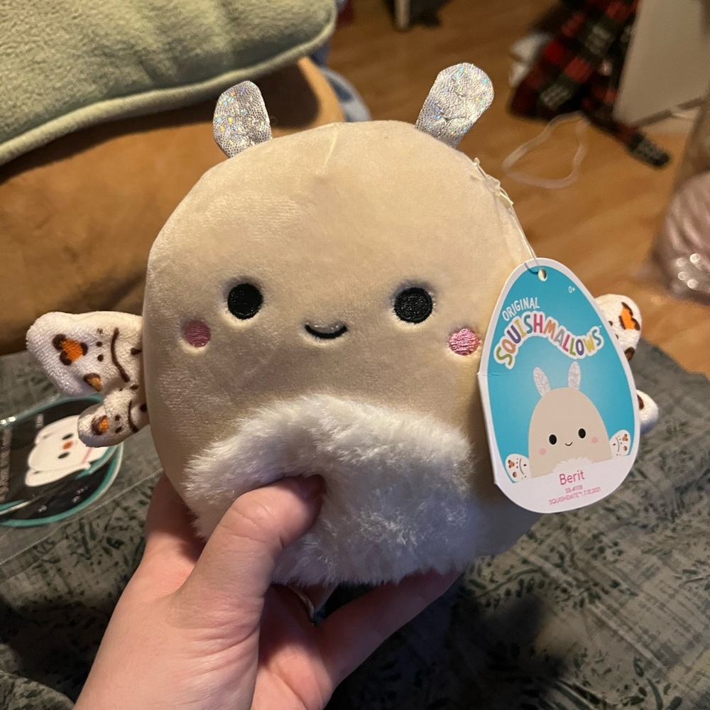 Squishmallows Cream Plush with Patterned Wings